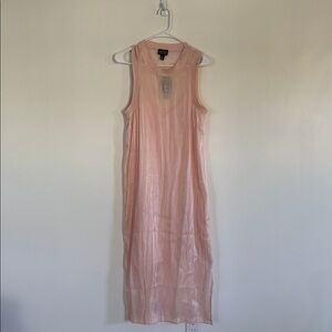 Pink Sleeveless Midi Dress